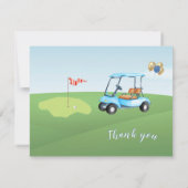 BUDGET フォト ボーイ ゴルフ 毎年 誕生日 ありがとう サンキューカード (裏面)