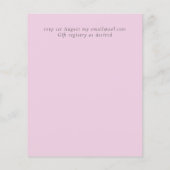 BUDGET フライヤー紙 セージ ピンク フローラル ウェディング チラシ (裏面)