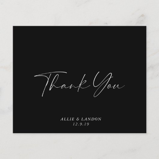 BUDGET ブラック サンクス カード (正面)