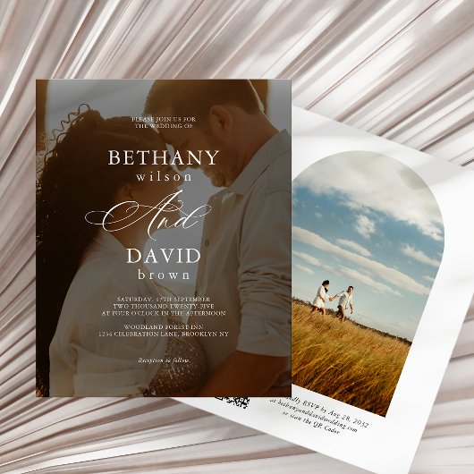 BUDGET モダン 2エレガント Arch Photo QRコード結婚s