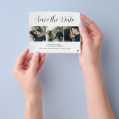 Budget モダン 3 photo collageの結婚日救付 チラシ (手)