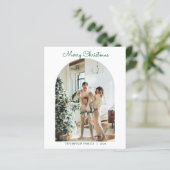 BUDGET モダン 5写真グリーンメリークリスマスアーチ (スタンド正面)