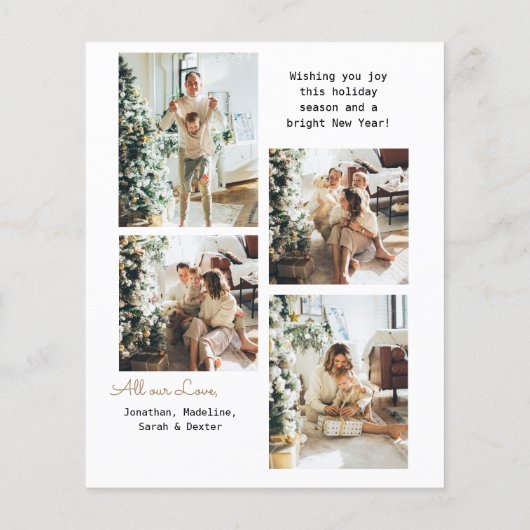 BUDGET モダン 5写真金ゴールドメリークリスマスアーチ (裏面)