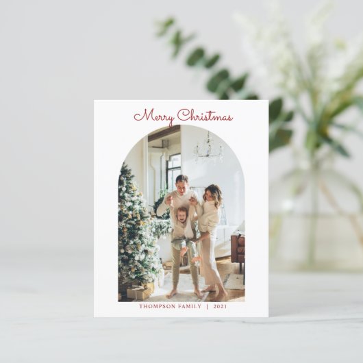 BUDGET モダン 5 Photo Red Merry Christmas Arch (スタンド正面)