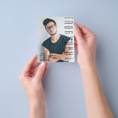 BUDGET モダン Black Script写真GRADありがとう チラシ (手)