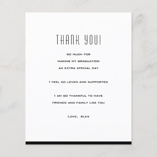 BUDGET モダン Black Script写真GRADありがとう チラシ (裏面)