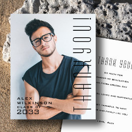 BUDGET モダン Black Script写真GRADありがとう チラシ