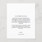 Budget モダン Full Photo's 結婚 Thank You Flyer チラシ (裏面)