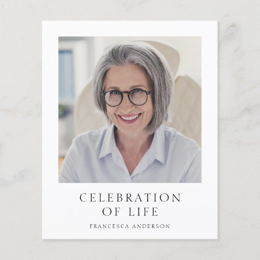 Budget モダン Memorialお祝いof Life写真 チラシ (正面)