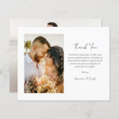 Budget モダン Photoミニマル結婚's Thank You (正面/裏面)
