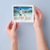 Budget モダン Photo日付の保存 チラシ (手)