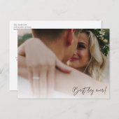 Budget モダン Photo結婚's Budget Thank ポストカード (正面/裏面)