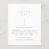 Budget モダン Photo Collageの結婚サンキューカード (裏面)