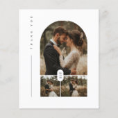 Budget モダン Photo Collageの結婚サンキューカード (正面)