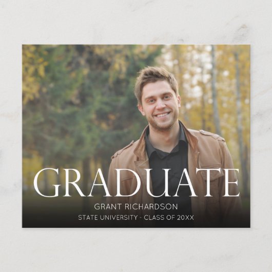 Budget モダン Photo Graduation Party チラシ (正面)