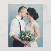 Budget モダン Photo Script結婚's Thank You (裏面)