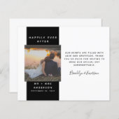 BUDGET モダン Photo's 結婚 Thank You Note (正面/裏面)