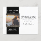 BUDGET モダン Photo's 結婚 Thank You Note (正面)