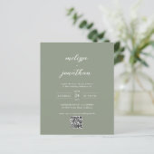BUDGET モダン Sage Green Photo QR Code 結婚's (スタンド正面)