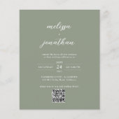 BUDGET モダン Sage Green Photo QR Code 結婚's (正面)