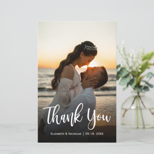Budget モダン Scriptの結婚写真ありがとう (スタンド正面)