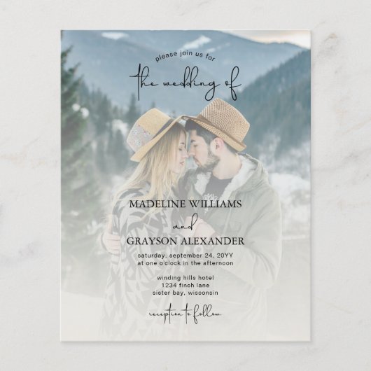 BUDGET モダン Scriptエレガント Two Photo 結婚's (正面)