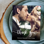 Budget モダン Script結婚の写真サンキューカード<br><div class="desc">バジェットエレガントハンドレモダンタードのスクリプト写真結婚の感謝あなた低い予算の薄いカー手頃ド。スタイリッシュモダン結婚感謝していのタイポグラフィのスクリプトフォントを白で写真に手書き文字「ありがとう」と前面にフル垂直写真を搭載したテンプレート。***ご注意！***予算紙/チラシは紙薄。***より厚い紙の紙をアップグレードする。 ***名前をカスタムするを追加し感謝していてメッセージを送信する。ノートもしを手書きしたい場合は、サンプル文字を削除して宇宙を増やす。もしデザイ救済ンターを連絡お願い！</div>