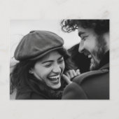 Budget モダン Script結婚の写真サンキューカード (裏面)