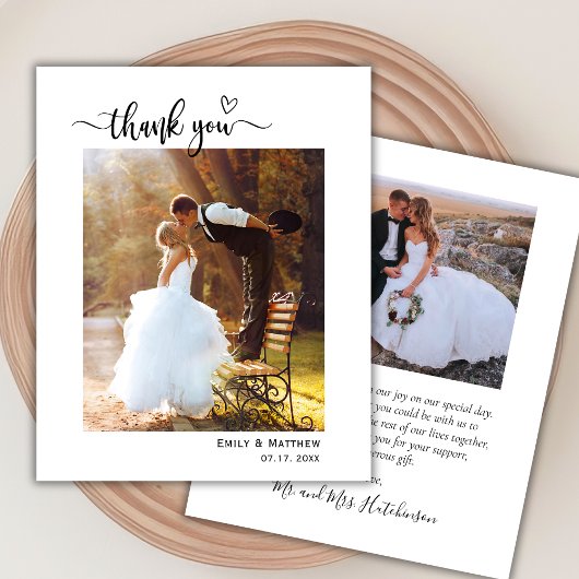 Budget モダン Script 2写真結婚Thank You