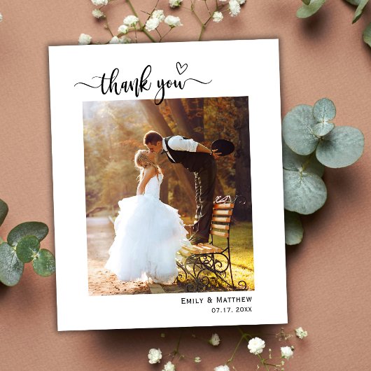 Budget モダン Script 2写真結婚Thank You