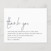 Budget モダン Script Photo's 結婚 Thank You (正面)