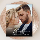 Budget 感謝してい Scriptの結婚写真サンキューカード