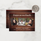 Budget 素朴 3写真追悼式 ノートカード (正面/裏面インサイチュ)