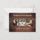 Budget 素朴 3写真追悼式 ノートカード (正面)