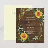 BUDGET 素朴 BOHO Sunflowers Greenery結婚's (正面/裏面)