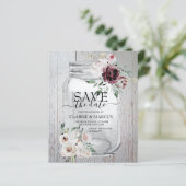 BUDGET 素朴 Mason Jar日付招待状 (スタンド正面)