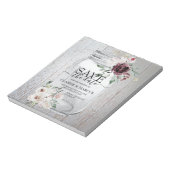 BUDGET 素朴 Mason Jar日付招待状 ノートパッド (回転)