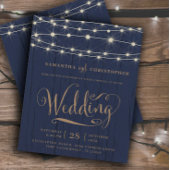 Budget 素朴 Navy String Lights RSVP結婚's