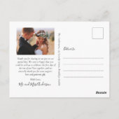 Budget 素朴 Photo Collage結婚's Thank You ポストカード (裏面)