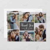 Budget 素朴 Photo Collage結婚's Thank You ポストカード (正面/裏面)
