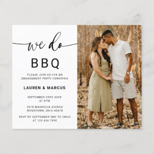 Budget 素朴 Photo We Do BBQ婚約パーティ チラシ
