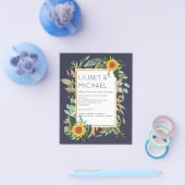 Budget 素朴 Sunflowers BOHO Greenery結婚's Inv チラシ (シングル)