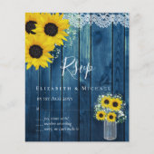 BUDGET 素朴 Sunflowers RSVP結婚's (正面)