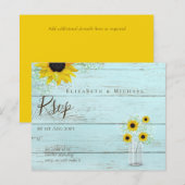 BUDGET 素朴 Sunflowers RSVP結婚's (正面/裏面)