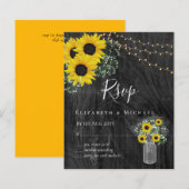 BUDGET 素朴 Sunflowers RSVP結婚's (正面/裏面)