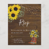 BUDGET 素朴 Sunflowers RSVP結婚's (正面)