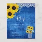 BUDGET 素朴 Sunflowers RSVP結婚's (正面)