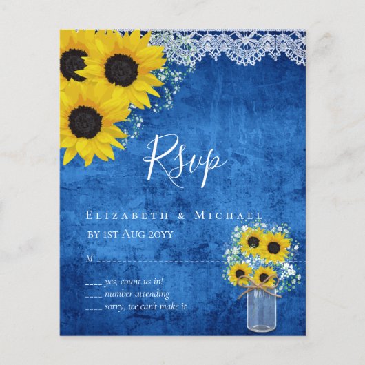 BUDGET 素朴 Sunflowers RSVP結婚's (正面)