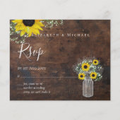 BUDGET 素朴 Sunflowers RSVP結婚's (正面)