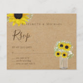 BUDGET 素朴 Sunflowers RSVP結婚's (正面)